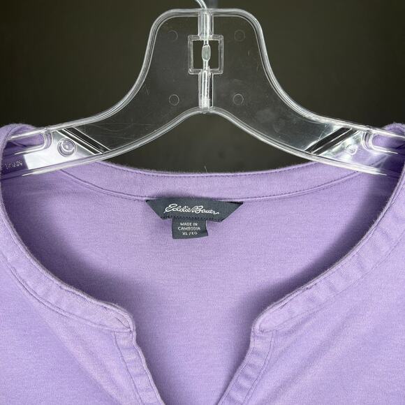 Eddie Bauer Purple Short Sleeve Top - Women's XL - Picture 3 of 3